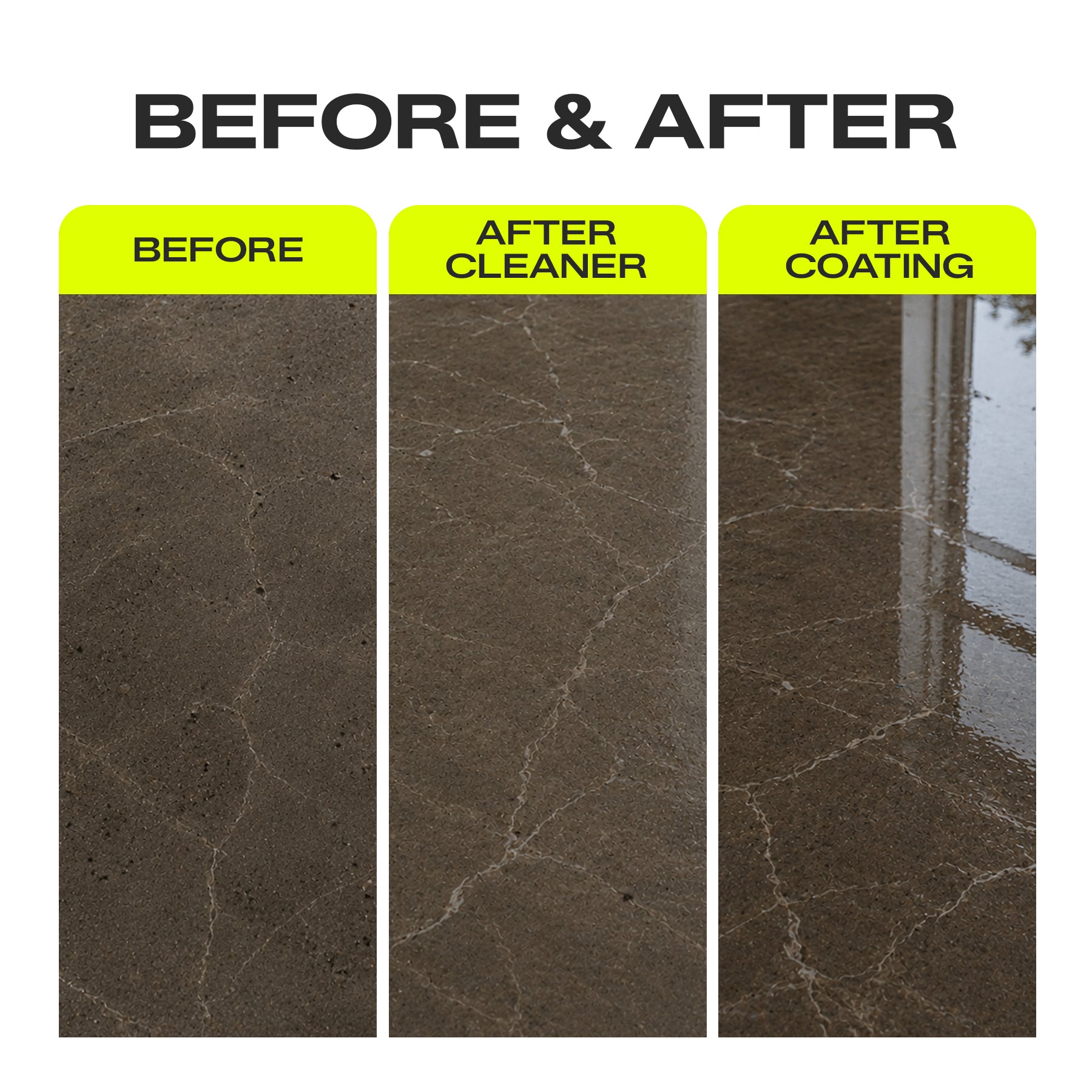 Marble Deep Clean and Wet Look Kit – Covers 200 Sqft - Natural finish