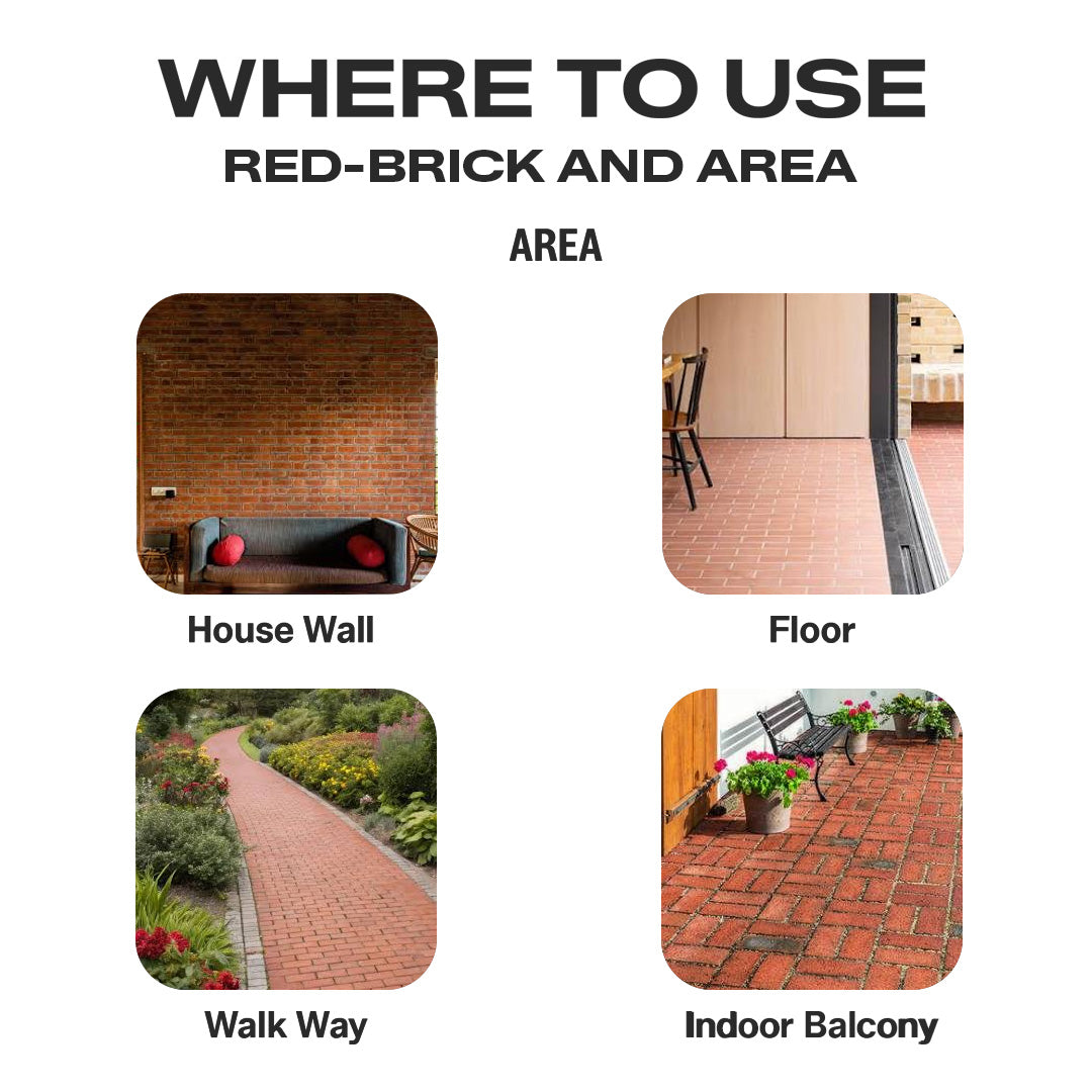 Red Brick Antifungal & Weatherproof Kit – Covers 200 Sqft - Natural Finish