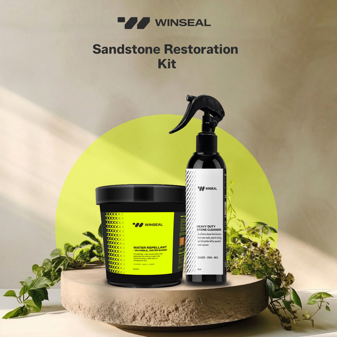 Sandstone Restoration Kit: Heavy Duty Cleaner + Water Repellent Kit