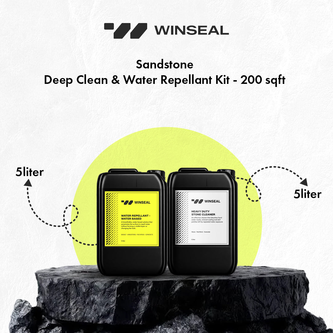 Sandstone - Deep Clean & Water Repellant Kit - Covers 200 Sqft - Natural Finish