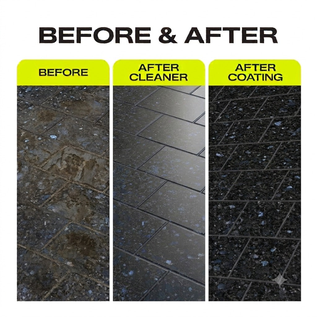Granite Deep Clean & Premium Glossy Kit – Covers 200 SqFt - Semi Glossy Finish