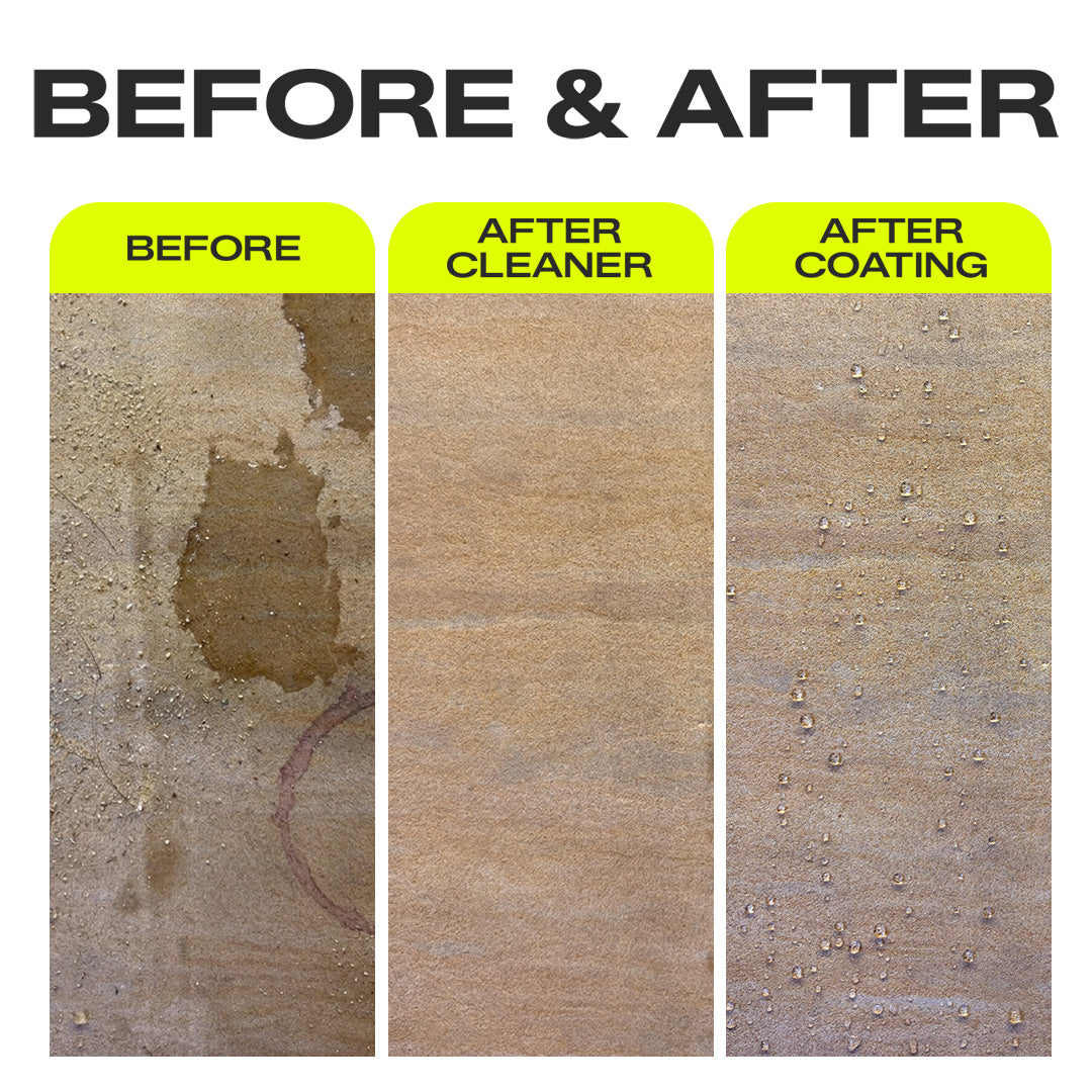 Sandstone Deep Clean and Glossy Finish Kit – Covers 200 Sqft - Glossy Finish